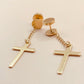 Cross gauge - men’s earrings