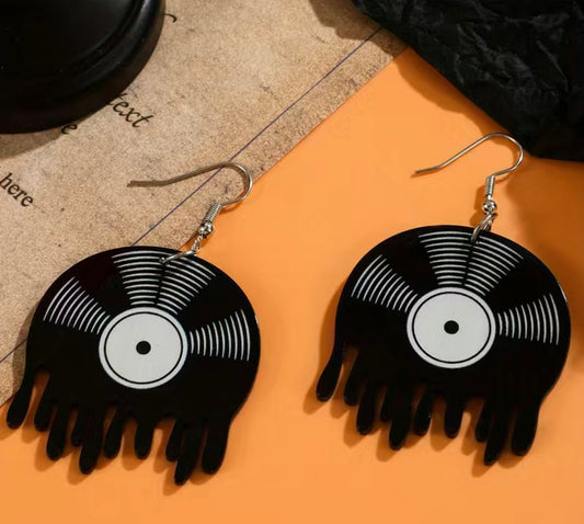 Classic Vinyl Drop Earrings