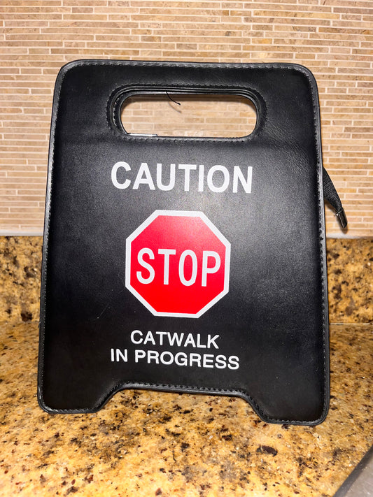 Stop Sign Black Small Handbag