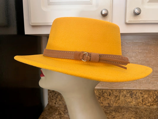 Mustard Yellow , Grey & Off White Fedora’s