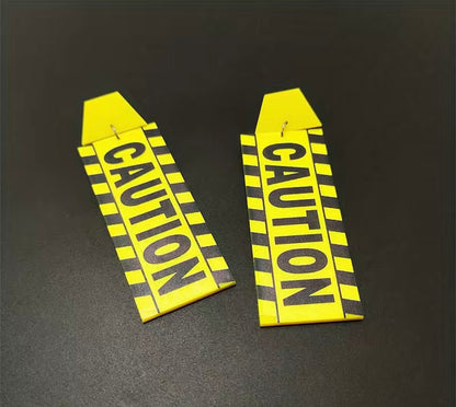Caution Sign - Earrings