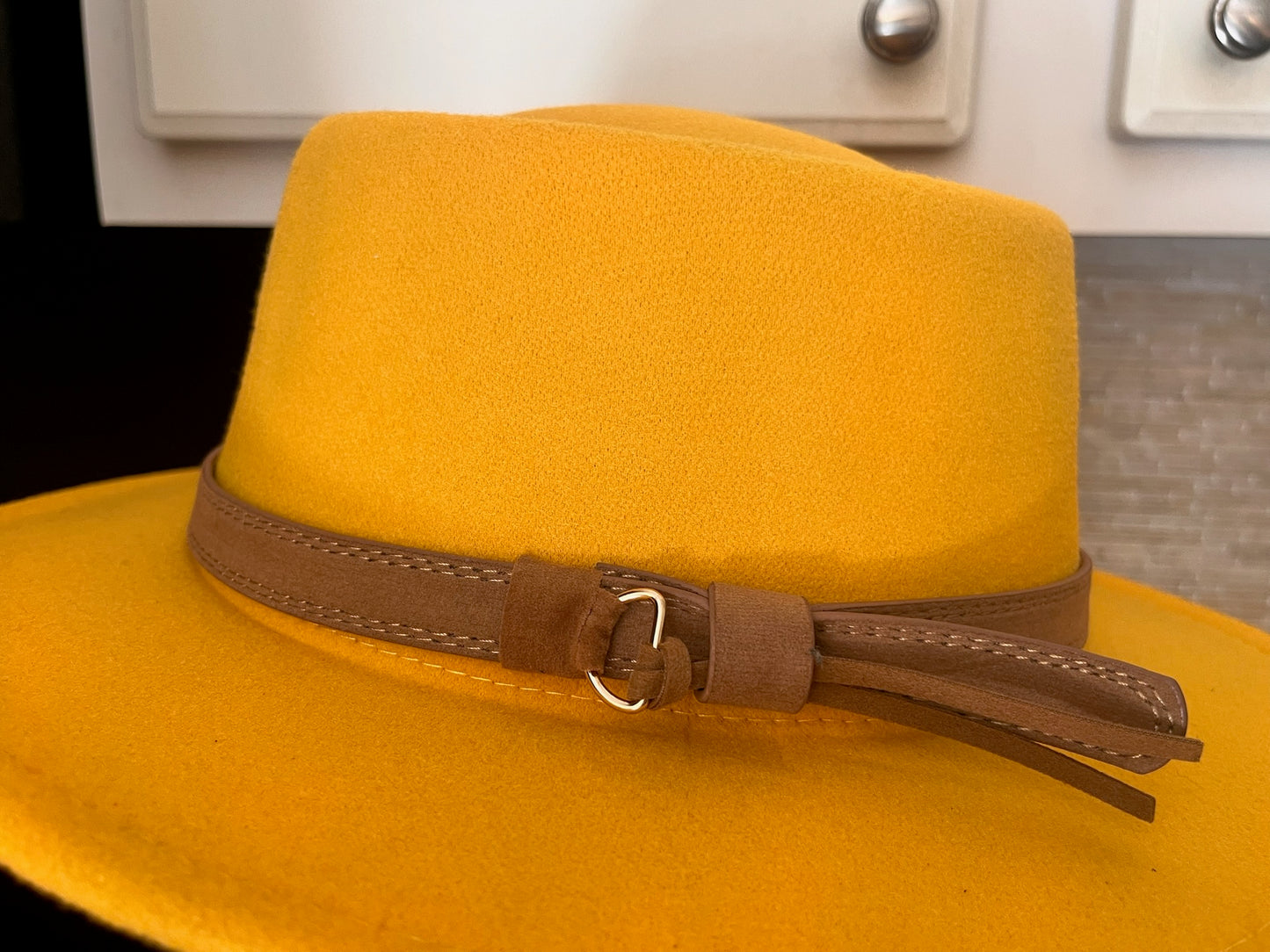 Mustard Yellow , Grey & Off White Fedora’s