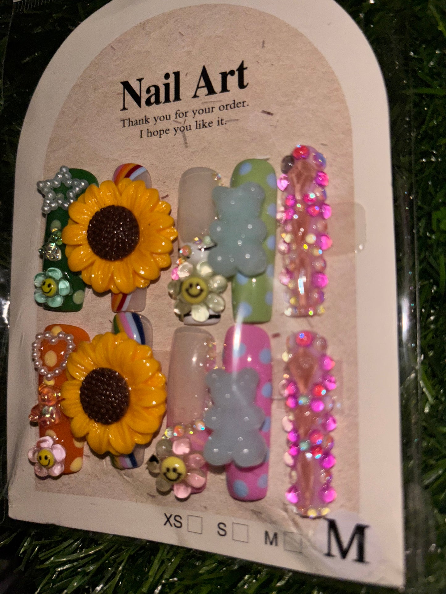 Sunflower Fantasy - 3D Press On Nails