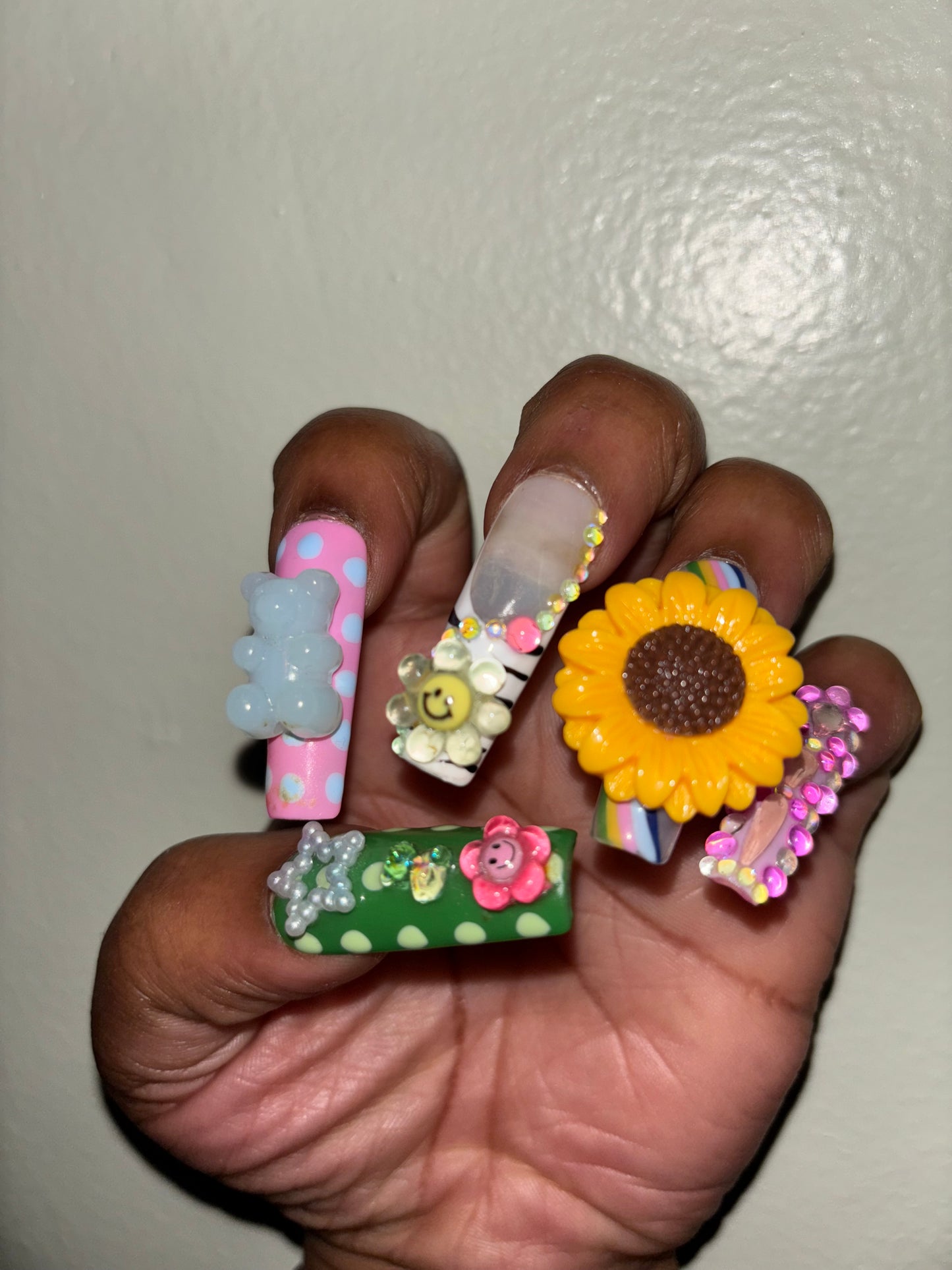 Sunflower Fantasy - 3D Press On Nails