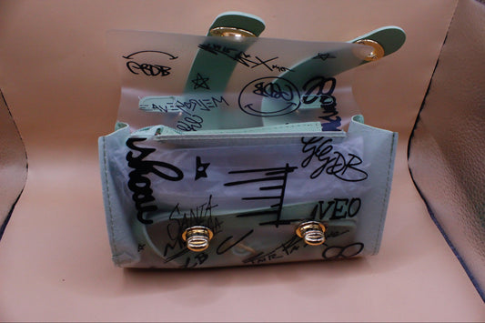 Graffiti SeaGreen Clutch