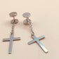 Cross gauge - men’s earrings