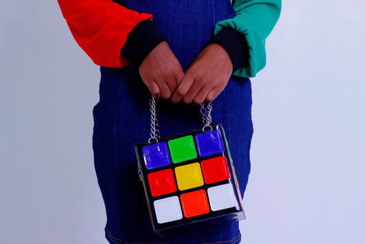 Rubiks cube Box -Hand Bag